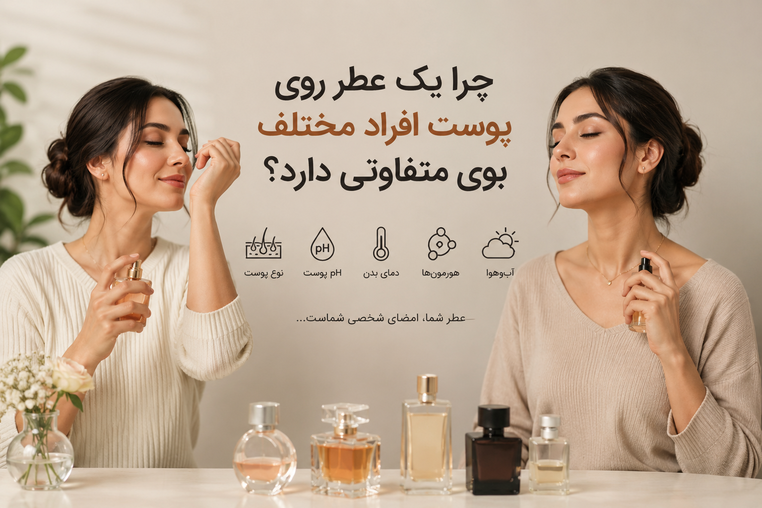 چرا یک عطر روی پوست افراد مختلف بوی متفاوتی دارد؟