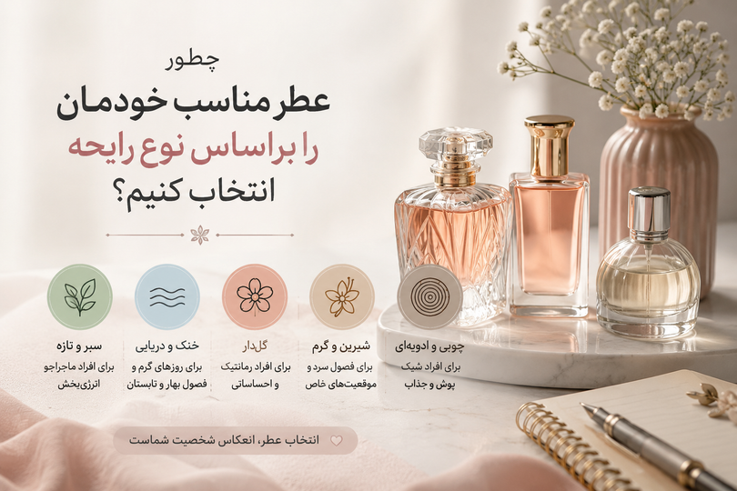 چطور عطر مناسب خودمان را بر اساس نوع رایحه انتخاب کنیم؟