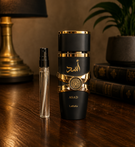 دکانت ۱۰ میل عطر ادکلن مردانه لطافه مدل اسد رایحه ساواج الکسیر برند: لطافه