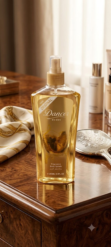 بادی اسپلش زنانه طلایی برند دنسر (Dancer Gold) اورجینال اماراتی حجم 250 میل
