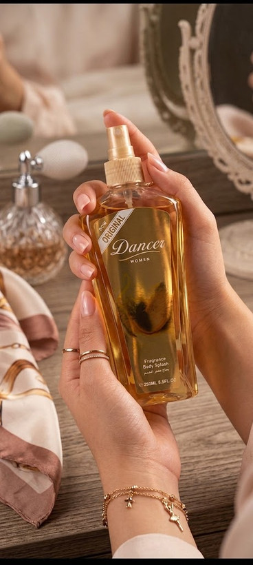 بادی اسپلش زنانه طلایی برند دنسر (Dancer Gold) اورجینال اماراتی حجم 250 میل